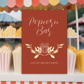 Tijdloos Bloemen Rustiek Bruiloft Popcorn bar teke Poster