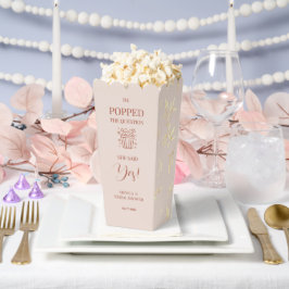 Tijdloos Bloemen Rustiek "Hij popped de vraag" Bedankdoosjes