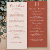 Tijdloos bloemenrustiek bruiloft menu