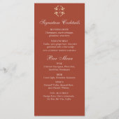 Tijdloos bloemenrustiek bruiloft menu (Achterkant)