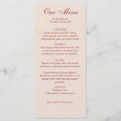 Tijdloos bloemenrustiek bruiloft menu (Voorkant)