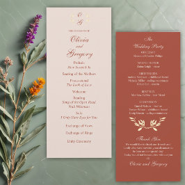 Tijdloos bloemenrustiek bruiloft programma