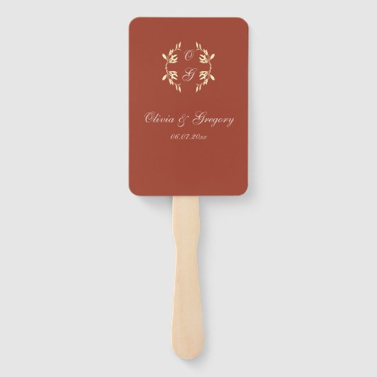 Tijdloos bloemenrustiek bruiloft programma handwaaier (Achterkant)