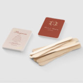 Tijdloos bloemenrustiek bruiloft programma handwaaier (Niet-gemonteerd)