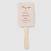 Tijdloos bloemenrustiek bruiloft programma handwaaier (Voorkant)