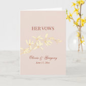 Tijdloos bloemenrustiek Haar geloften bruiloft Kaart (Gele Bloem)
