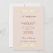 Tijdloos bloemenrustiek net getrouwd kaart (Voorkant)