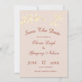 Tijdloos bloemenrustiek save the date (Voorkant)