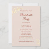 Tijdloos bloemenrustiek vrijgezellenfeest kaart (Voorkant)