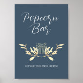 Tijdloos Bloemensymfonie Bruiloft Popcorn bar teke Poster (Voorkant)