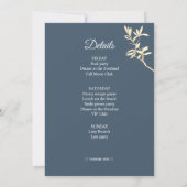 Tijdloos bloemensymfonie vrijgezellenweekend kaart (Achterkant)