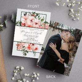 Tijdloos blozen rood klassiek repetitiediner kaart