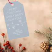Tijdloos - Blue Mist Christmas Photo Gift Labels Cadeaulabel