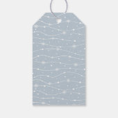 Tijdloos - Blue Mist Christmas Snowflake Gift Labe Cadeaulabel (Achterkant)