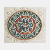 Tijdloos borduurwerk #4 fleece deken (Voorkant (Horizontaal))