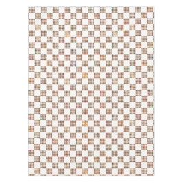 Tijdloos bruin en beige geruit patroon tafelkleed