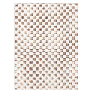 Tijdloos bruin en beige geruit patroon tafelkleed