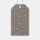 Tijdloos - Bruinachtig Beige - Sneeuwvlok cadeau L Cadeaulabel (Achterkant)