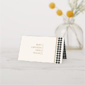 Tijdloos Checkerboard Maaltijdkeuze Plaatskaarten Plaatskaartje (Achterkant)