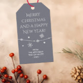 Tijdloos - Cool Grey Christmas Photo Gift Labels Cadeaulabel