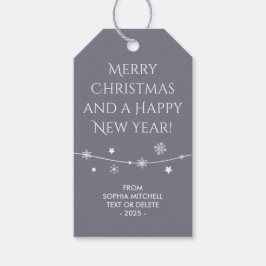 Tijdloos - Cool Grey - Snowflake cadeau Labels Cadeaulabel
