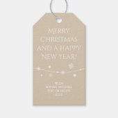 Tijdloos - Cream Tan - Snowflake cadeau Labels Cadeaulabel (Voorkant)
