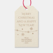 Tijdloos - Cream White Christmas Photo Gift Labels Cadeaulabel (Voorkant)