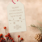 Tijdloos - Cream White Christmas Photo Gift Labels Cadeaulabel