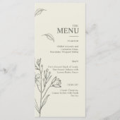 Tijdloos Daisy Wildflower Wedding Menu (Voorkant)