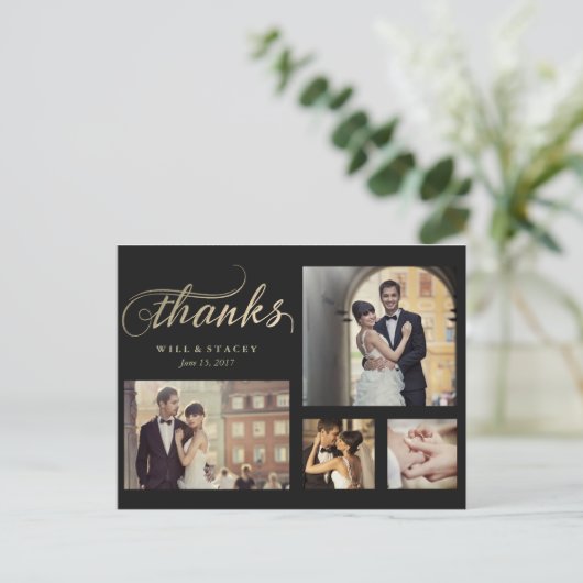 Tijdloos Dank u Briefkaart (Staand voorkant)