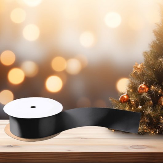 Tijdloos - Donker Carbon Zwart Satijnen Lint