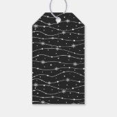 Tijdloos - Donker Carbon Zwart - Sneeuwvlok cadeau Cadeaulabel (Achterkant)