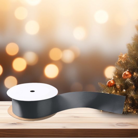 Tijdloos - donker leigrijs satijnen lint