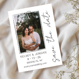 Tijdloos Eenvoudig Modern Boog Handgeschreven Whim Save The Date