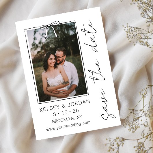 Tijdloos Eenvoudig Modern Boog Handgeschreven Whim Save The Date