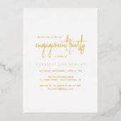 Tijdloos Elegant Engagement Party Folie Uitnodiging (Voorkant)