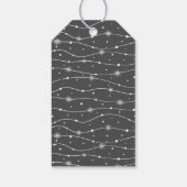 Tijdloos - Elegant grijs - Sneeuwvlok cadeau Label Cadeaulabel (Achterkant)