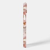 Tijdloos Elegant Zacht Roze Bloempatroon Case-Mate iPhone Case (Achterkant / Rechts)