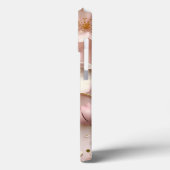 Tijdloos Elegant Zacht Roze Bloempatroon Case-Mate iPhone Case (Achterkant / Links)