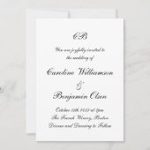 Tijdloos Elegant Zwart-Wit Script Minimalistisch Kaart (Voorkant)