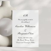 Tijdloos Elegant Zwart-Wit Script Minimalistisch Kaart