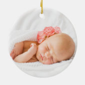 Tijdloos en iconisch Mijn eerste Kerstmis Keramisch Ornament (Achterkant)