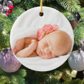 Tijdloos en iconisch Mijn eerste Kerstmis Keramisch Ornament