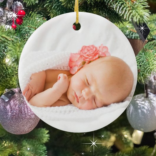 Tijdloos en iconisch Mijn eerste Kerstmis Keramisch Ornament