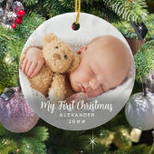 Tijdloos en iconisch Mijn eerste Kerstmis Keramisch Ornament