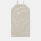 Tijdloos - Gebroken wit - Sneeuwvlok cadeau Labels Cadeaulabel (Achterkant)