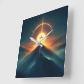 Tijdloos geloof vierkante klok (Hoek)