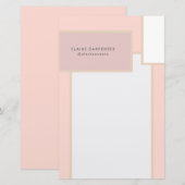 Tijdloos gemoderniseerd gepersonaliseerd briefpapi briefpapier (Voorkant / Achterkant)