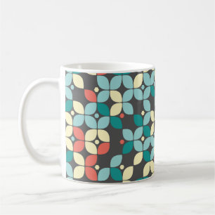 Tijdloos geometrisch naadloos patroon, abstract de koffiemok