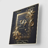 Tijdloos Goud: 50-Jarig Jubileum Vierkante Klok (Hoek)